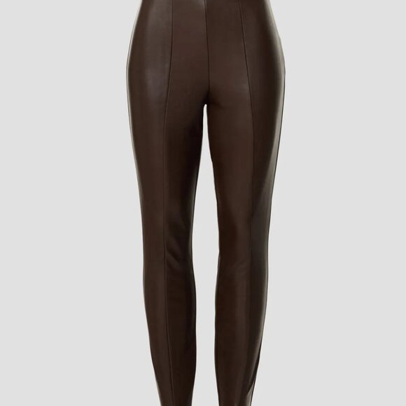 AFRM Brown Vegan Leather Stirrup Pants - Picture 5 of 5